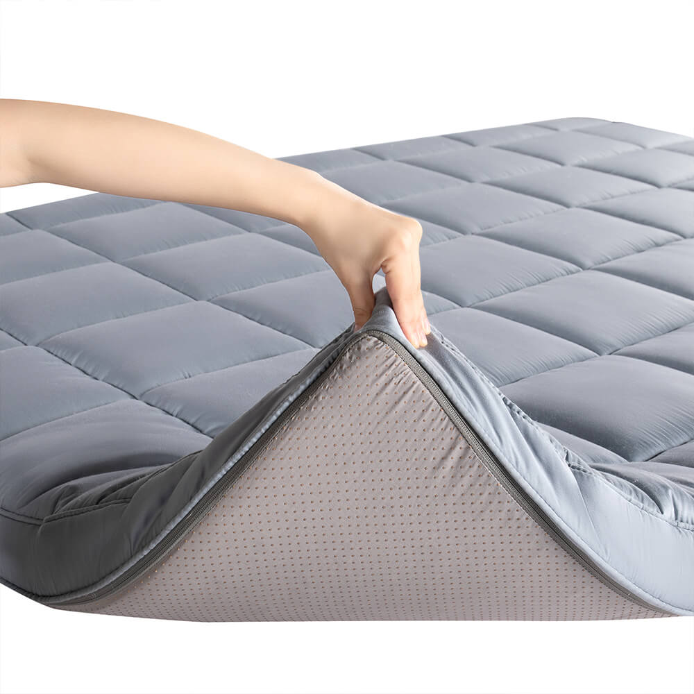 cooling mattress topper with anti slip bottom