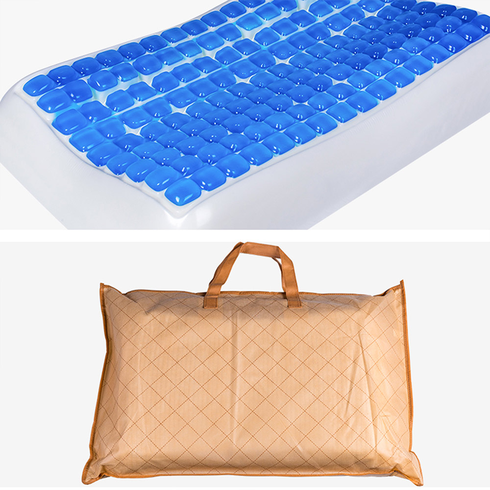 comfort revolution blue bubble gel memory foam pillow