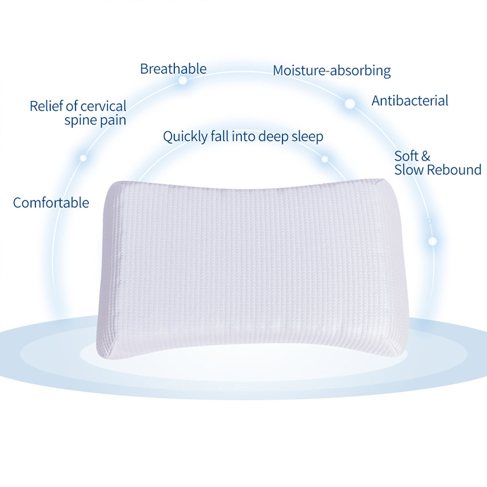 memory foam cervical pillow with cooling gel layer