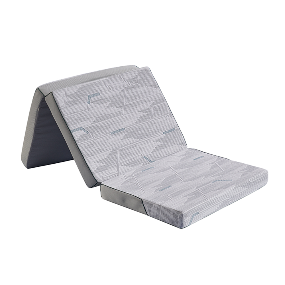 Folding Memory Foam Mattress, Trifold Mattress Topper with Washable Cover, Portable Foldable Sofa Single Bed, Play Mat and Floor Mattress Pad for Travel, Camping