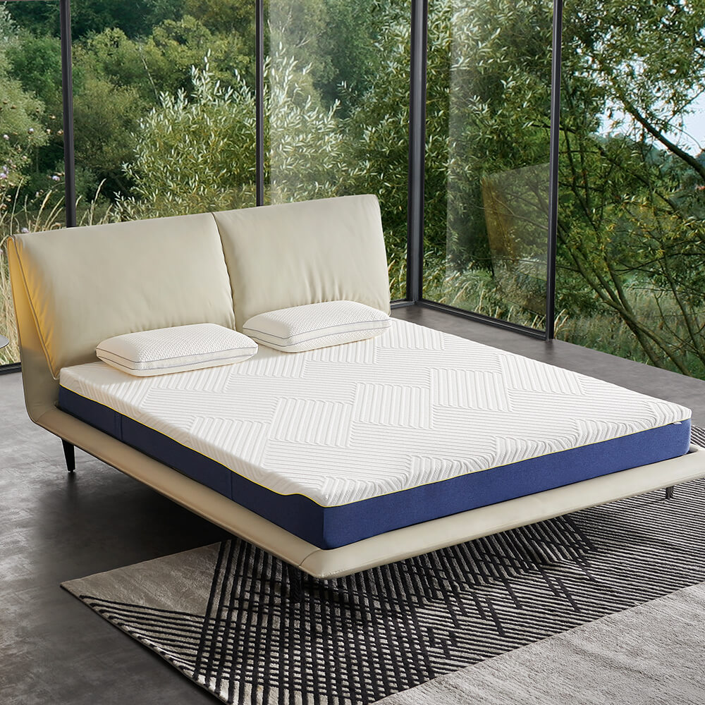 Twin-XL 7'' Gel Memory Foam Mattress with Airflow Channel Foam for Breathability , 7-Zone Support Bed Mattress in a Box for Cool Sleep