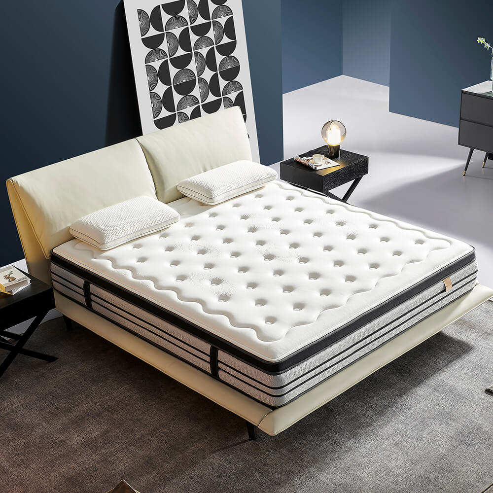 10 Inch Hybrid Full Mattress in a Box, Individually Wrapped Coils Innerspring Mattress with Premium Egg Crate Foam Plush Supportive, Medium Firm